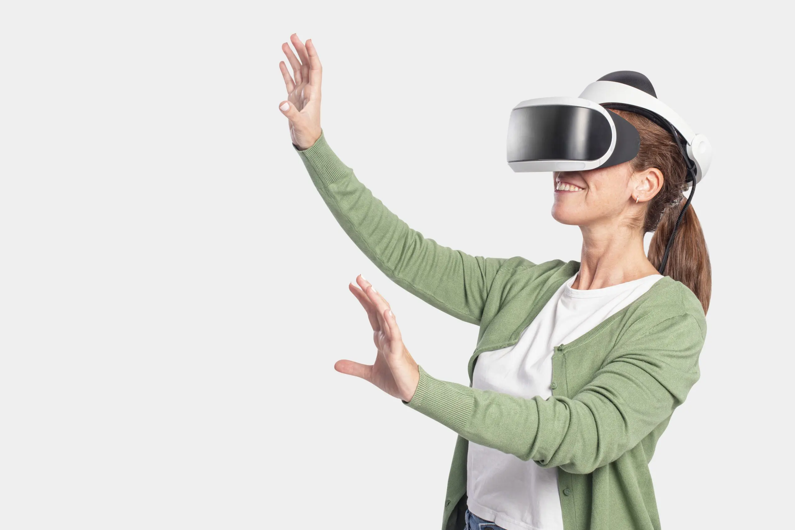 Woman Experiencing Vr Entertainment Technology Scaled
